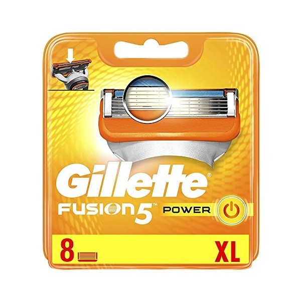 Gillette - Ancienne version - Fusion Power pour hommes - 8 lames de rasoir de rechange