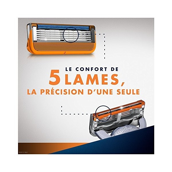 Gillette Fusion Power Lames de Rasoir pour Homme 8 Recharges