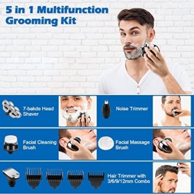 7D Rasoirs Électriques pour Hommes Victop 5 en 1 Rasoir à Tête Chauve Rotatives Tondeuse à Barbe Sans fil Étanche Rasoir de C