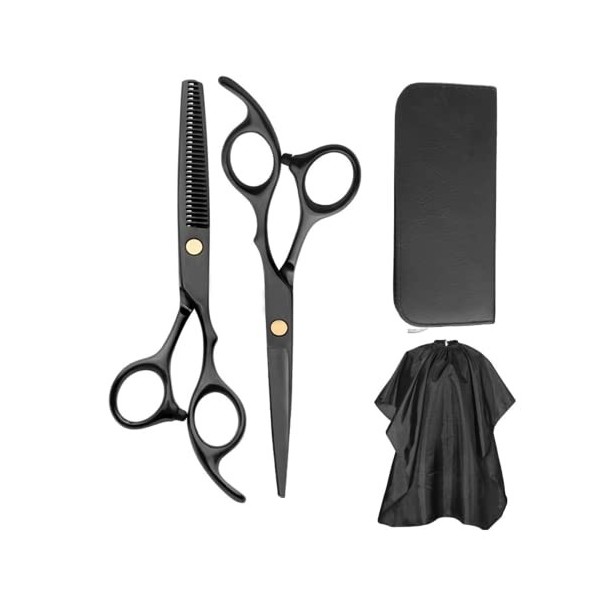 Ciseaux Coiffure Set 11PCS Kit Ciseaux de coiffure professionnel Amincissants Coupe de Cheveux Ciseaux Désépaissir Ensemble, 