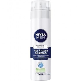 NIVIEA FOR MEN - Gel À Raser Sensitive Et Doux 200Ml - Lot De 4 - Vendu Par Lot