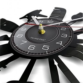 Horloge murale 12 , horloges décoratives à quartz silencieuses sans tic-tac pour salon de coiffure, outils de coupe de chev