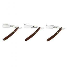 FRCOLOR 3 Pièces Rasoirs Chauves Pour Hommes Rasoir De Tête Pour Hommes Tondeuse À Moustache Tondeuse À Barbe Rasoir Double T