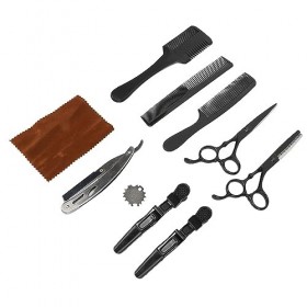 Ensemble de Ciseaux de Coupe de Cheveux, Kit de Ciseaux de Coiffure en Acier Inoxydable pour Salon de Coiffure