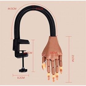 Reppkyh Main dapprentissage pour nail art, maquillage, manucure, entraînement professionnel, avec 100 faux ongles