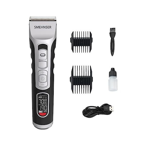 SUIOPPYUW Tondeuse à Cheveux électrique Adulte Tondeuse à Barbe Coiffure toilettage Machine USB Rasoir Rechargeable pour Salo