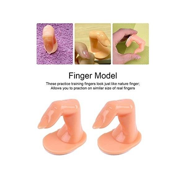 Deciniee Faux Doigt Manucure,10 Pièces Ongle Doigt de Model Pratique Affichage de Formation Modèle de Doigt en Plastique pour