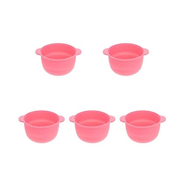 FRCOLOR 6 Pièces Récipients en Silicone Bols à Mélanger Pliables Outils De Beauté Pot De Cire pour Lépilation Chauffage Fond