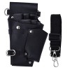 FOMIYES 3 Pcs Fanny Pack Coiffeur Styliste Ciseaux Pochette Outils De Salon Sac Noir Sac Bandoulière En Cuir Bandoulière Cisa