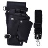 FOMIYES 3 Pcs Fanny Pack Coiffeur Styliste Ciseaux Pochette Outils De Salon Sac Noir Sac Bandoulière En Cuir Bandoulière Cisa
