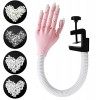 Main Dentrainement Manucure Pratique Faux Nail Art, Mains et Doigts dentraînement Flexible + 400 pièces Pointes dongles Re