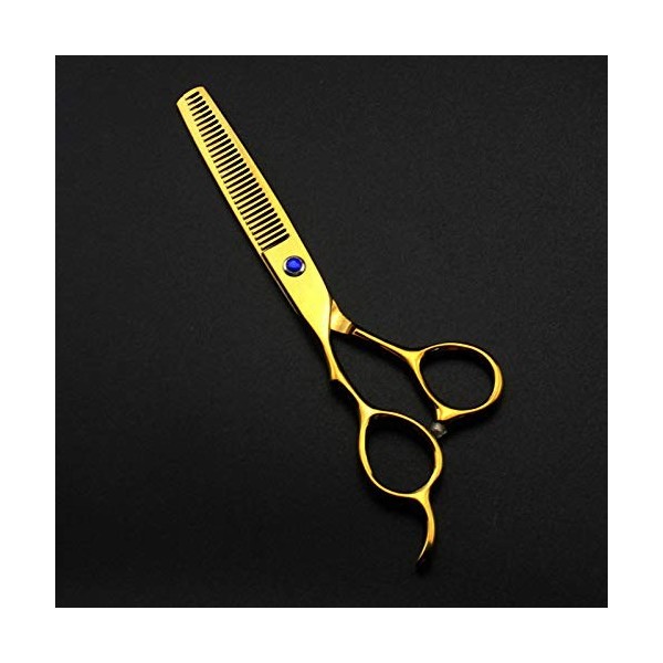 Ciseaux de coupe de cheveux, 6 pouces professionnels 440c or ciseaux de cheveux pour gauchers coupe de cheveux de barbier cis