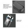 Yctze Mini Tondeuse à Barbe électrique, Format de Poche, Type C, Charge IPX6 étanche, Tondeuse à Barbe Portable avec Batterie