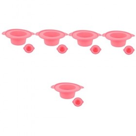FOMIYES Fourniture De Salon 5 Pièces Machine À Cire Silicone Pot Intérieur Bols En Silicone Pour Soins Du Visage Gel De Silic