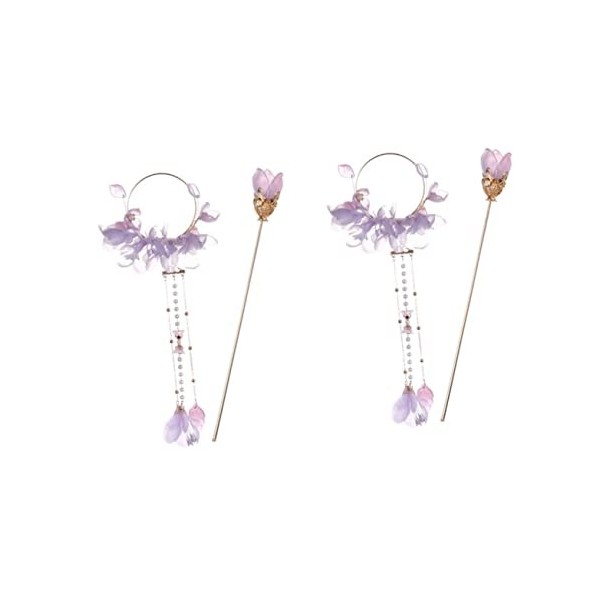 LALAFINA 4 Ensembles Épingle à Cheveux Pompon Fleur Classique Pinces à Cheveux Fleurs Pour Femmes Épingle à Cheveux Femmes Pi