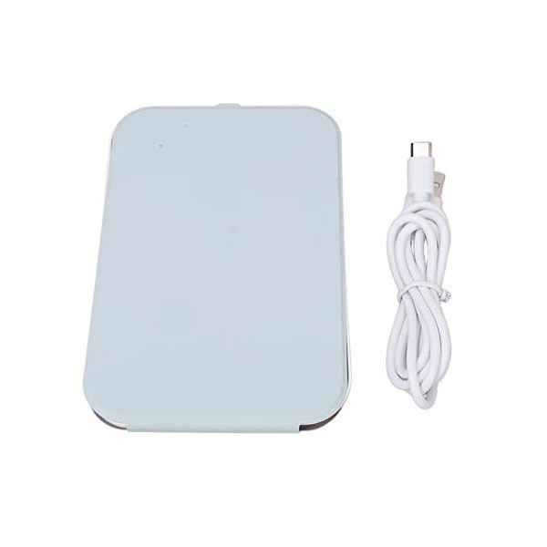 Socobeta Miroir de Maquillage à LED, Miroir de Maquillage à LED 3 Couleurs de Lumière Ajustent la Luminosité Miroir à Interru