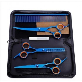 Ciseaux pour animaux de compagnie 7 pouces couleur outil de coiffure pour animaux de compagnie ciseaux incurvés ensemble cise