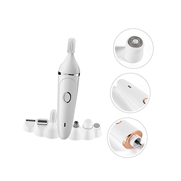 FOMIYES 1 Set Dissolvant Multifonction Portable Aisselle Électrique Enlèvement pour Épiler Lèvres des Aisselles Outil USB Ras