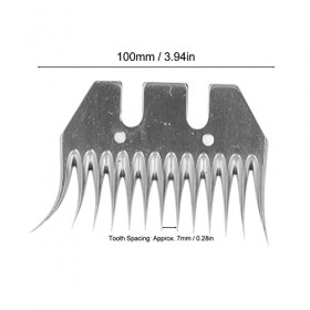 Ailao Laine Cutter Lame Moutons Cisailles Lame Courbe 13 Dents Laine Clipper Peigne Cutter Tondeuse Accessoire Set Kit pour H