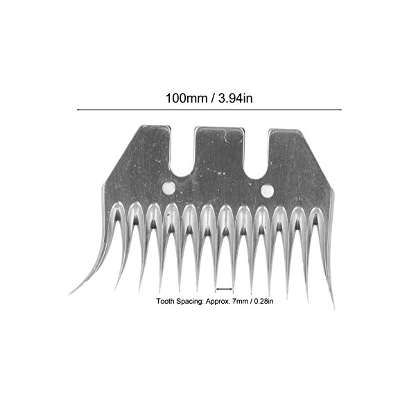 Ailao Laine Cutter Lame Moutons Cisailles Lame Courbe 13 Dents Laine Clipper Peigne Cutter Tondeuse Accessoire Set Kit pour H