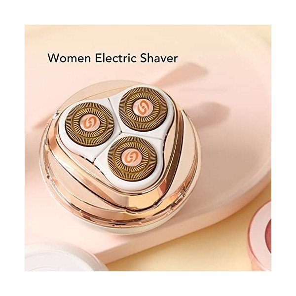 Rasoir Dépilation électrique pour Femme 3 Lames Rasoir étanche pour Femme Rasoir électrique Design Cutter Épilation Sèche et