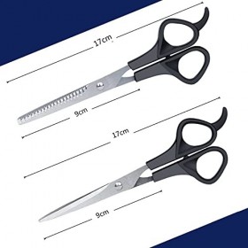 SENFEISM Lot de 3 ciseaux de coiffure de sécurité pour couper les cheveux, peigne de barbier, accessoires de salon de coiffur
