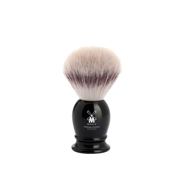 MÜHLE Blaireau à raser CLASSIC Silvertip Fibres S avec manche en résine précieuse Noir