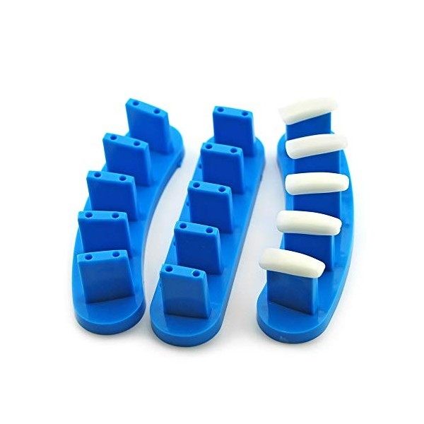 Kads - Lot de 3 supports en plastique pour faux ongles - Idéal pour lentraînement