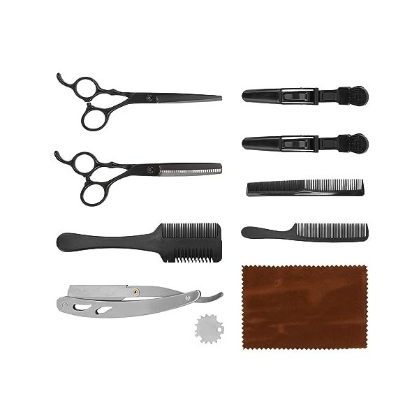 Kit de Ciseaux de Coiffure, Pinces Décalées en Acier Inoxydable pour Coupe de Cheveux pour Salon de Coiffure