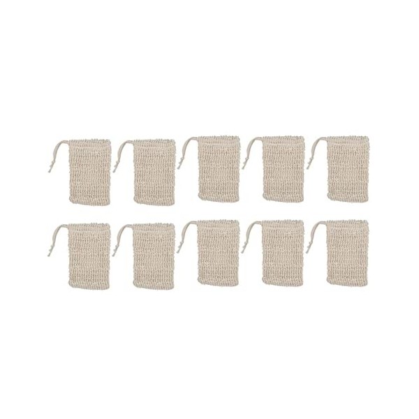 AYBAL Bar Sisal Bag Shower Bath Sisal Bag Natural Exfoliant Saver Pouch Net 36/24/15/10PCS Color : 15 Pcs 