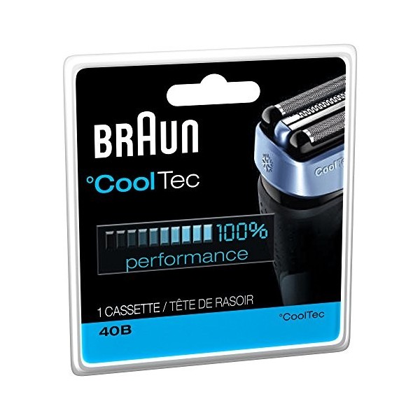 Tête de lame de rechange Braun 40B pour rasoirs CoolTec