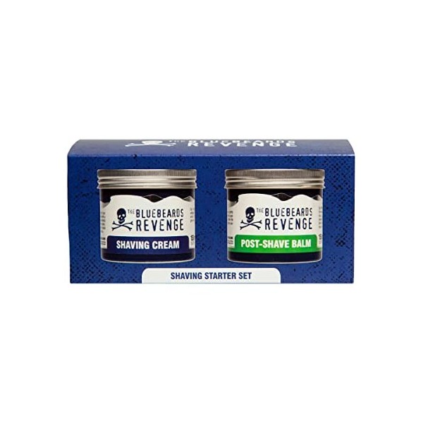 The Bluebeards Revenge Shaving Starter Set, Vegan Friendly Gift Set, includes Shaving Cream 150ml and Post Shave Balm 150m