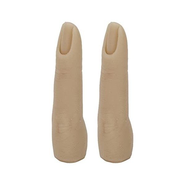 2pcs Doigts de Pratique en Silicone Main, Doigt de Formation des Ongles Pliable Modèle de Doigt de Pratique en Silicone Flexi