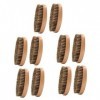 FRCOLOR 10 Pièces Brosse À Barbe Brosse À Cheveux Poche Moustache Peigne Brosse De Toilettage Costume Pour Hommes Soins Infir
