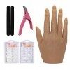 Silicone Femme Modèle de Pratique, Formation des Ongles des Mains Faux Ongles Pratique à La Main Nail Art Mains et Doigts dE