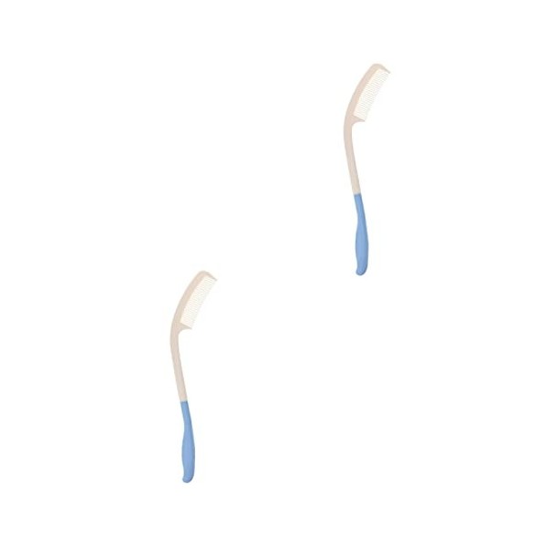 Healifty 4Pcs Ensembles De Tenue De Peigne À Poignée Incurvée Manivelle Brosse Pour Cheveux Équipement De Peigne Handicapé Pe