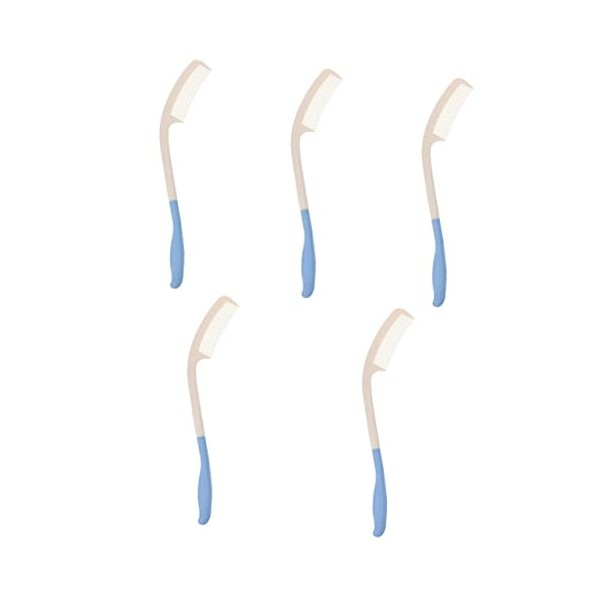 Healifty 4Pcs Ensembles De Tenue De Peigne À Poignée Incurvée Manivelle Brosse Pour Cheveux Équipement De Peigne Handicapé Pe