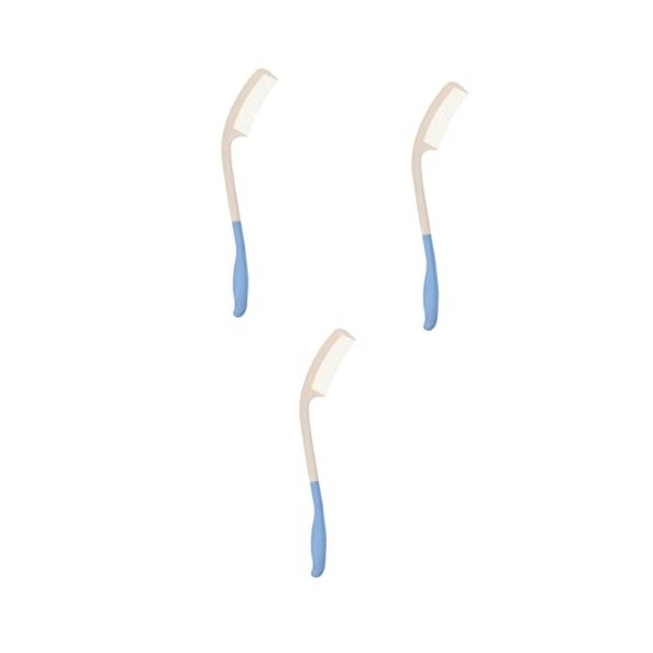 Healifty 4Pcs Ensembles De Tenue De Peigne À Poignée Incurvée Manivelle Brosse Pour Cheveux Équipement De Peigne Handicapé Pe