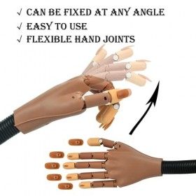 Dentraînement Manucure, Fausse Main Entrainement Formation, Faux Doigts pour Faire les Ongle, Main de Pratique Réglables Fle