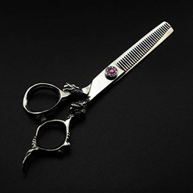 Ciseaux de Coupe de Cheveux, Professionnel 440c 6 Sliver Dragon Cut Ciseaux de Cheveux Coupe de Cheveux Barber Coupe de Ch Ra...