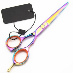 Ciseaux de coupe de cheveux, ciseaux professionnels 440c 5,5 arc-en-ciel pour couper les cheveux, ciseaux de barbier, cise Ra...
