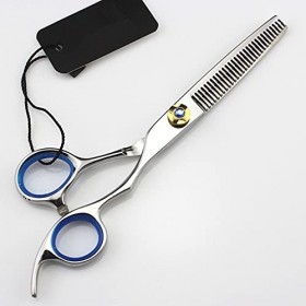 Ciseaux de coupe de cheveux, 6 pouces Ciseaux à cheveux professionnels en acier bleu Ciseaux de coupe Ciseaux à effiler pour 