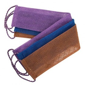 FRCOLOR 15 Pièces Gant De Toilette Africain Épurateur De Bain Pour Le Corps Serviette Portable Gant De Toilette Exfoliant Fil