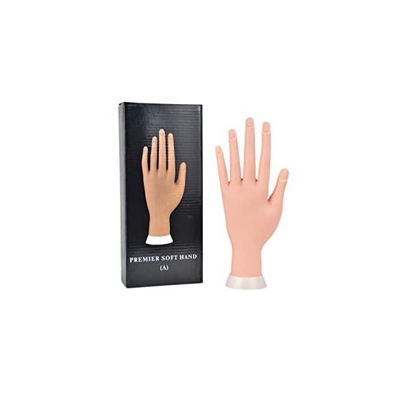 Manucure Practise mains et doigts à ongles Main Practise Modèle flexible Mobile Plastique Souple de la main pour faux ongles 