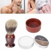 DEPILA Ensemble de rasage de barbe for hommes, bol en mousse for brosse à raser, savon à raser, ensemble de toilettage de bar