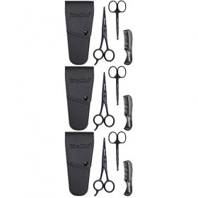 FRCOLOR 3 Ensembles De Ciseaux Pour Le Visage Kit Pour Le Visage Costume Pour Hommes Costumes Pour Hommes Costume Noir Peigne