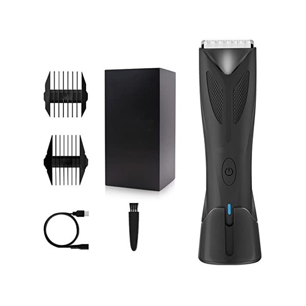 Puooifrty 1 Set Rechargeable Tondeuse à Cheveux Électrique Tondeuse à Barbe Noir Rasoir Électrique Aine Corps Rasage des Chev