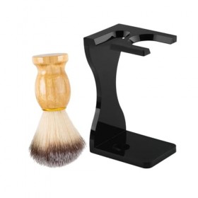 minkissy 4 Ensembles Ensemble De Rasage Rasoir Stand Pour Hommes Costume Pour Hommes Hommes Noir Costume Crème À Raser Brosse