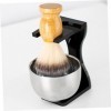 minkissy 4 Ensembles Ensemble De Rasage Rasoir Stand Pour Hommes Costume Pour Hommes Hommes Noir Costume Crème À Raser Brosse