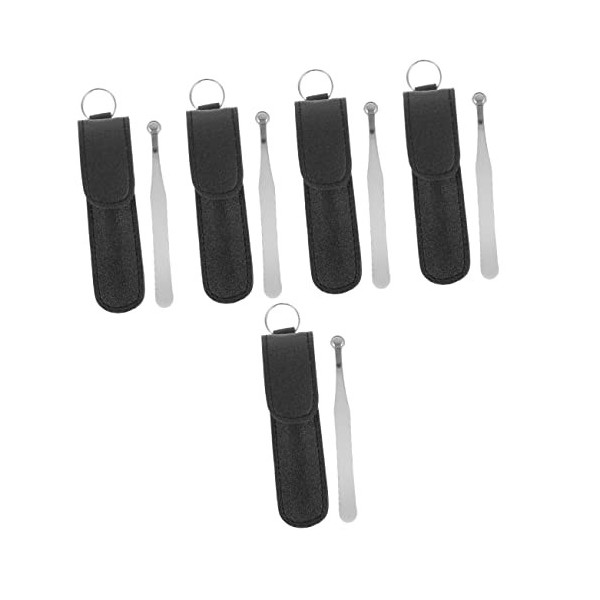 LALAFINA 4 Pièces Nez Épiler Les Sourcils Ciseaux Pour Tailler La Barbe Pince à Épiler Sourcils Aiguille Ciseaux à Cils Acier